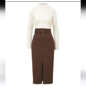 NEW* Veronica Beard Oatmeal Brown Morrisey Dress